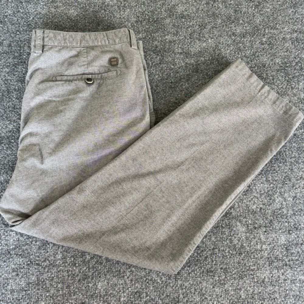 BOSS Hugo Boss Trousers Mens 36R Crigan2-5-W Stretch Regular Fit Grey Chinos